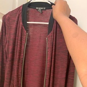 Maroon bomber jacket (small) by MISS CHIEVOUS